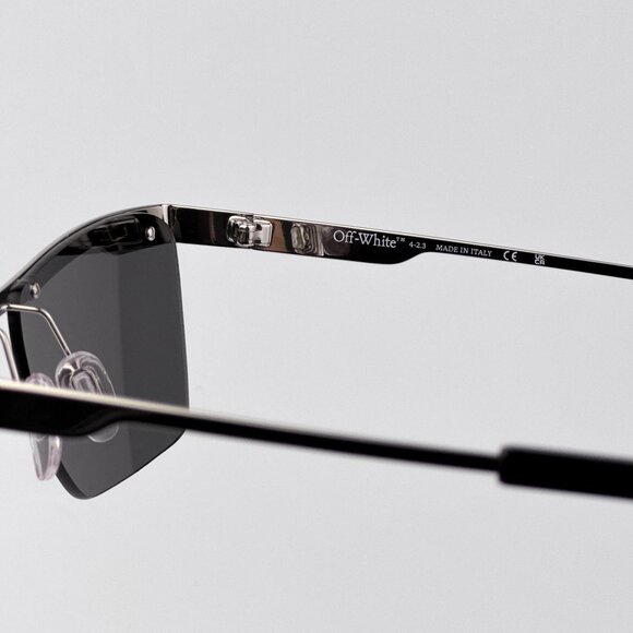 Off-White RIMINI Sunglasses – Silver Rectangle Frame Mirror |Model OERI095 7272 - Picture 7 of 9